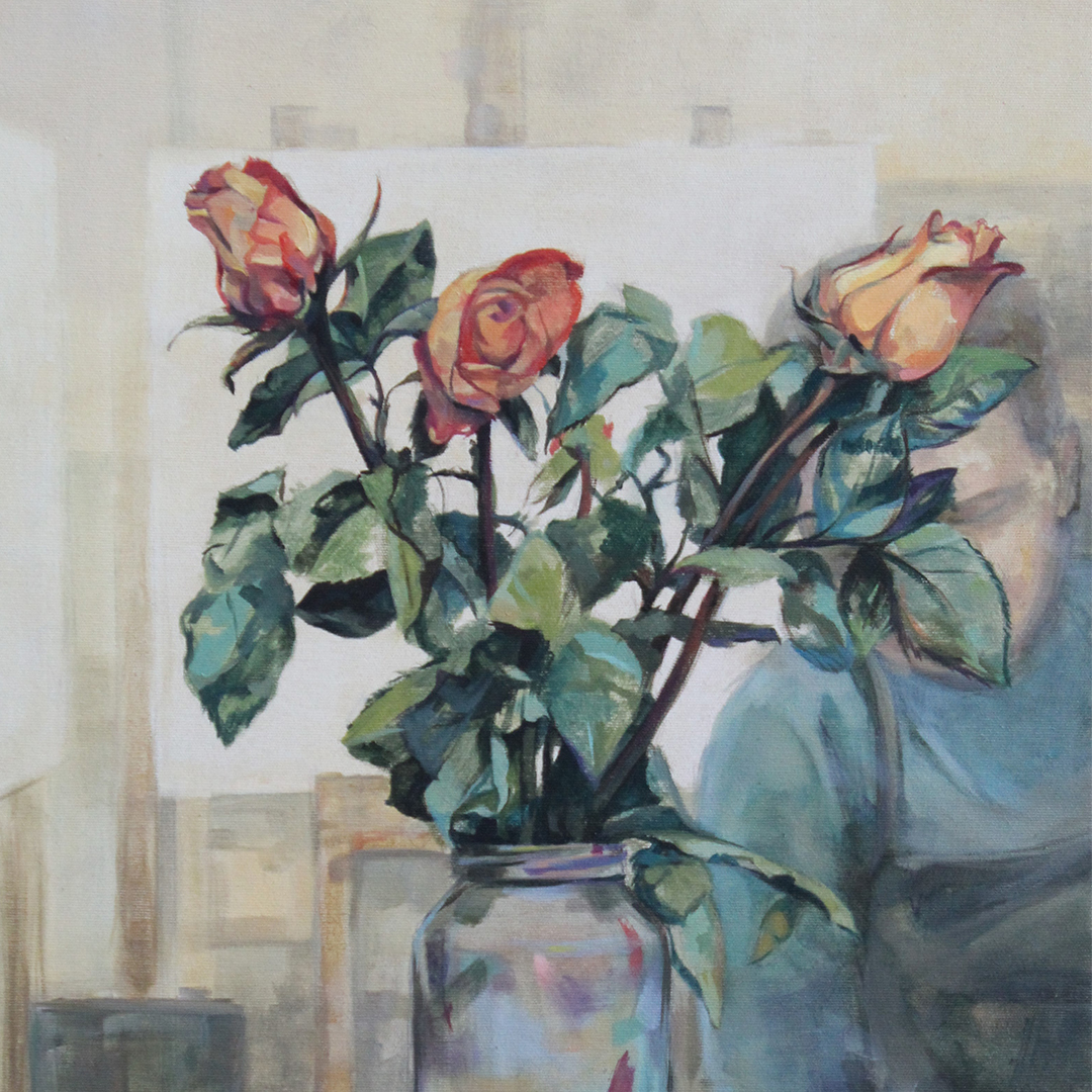 Roses, oil on canvas, 70x50 cm - Miljana M.
